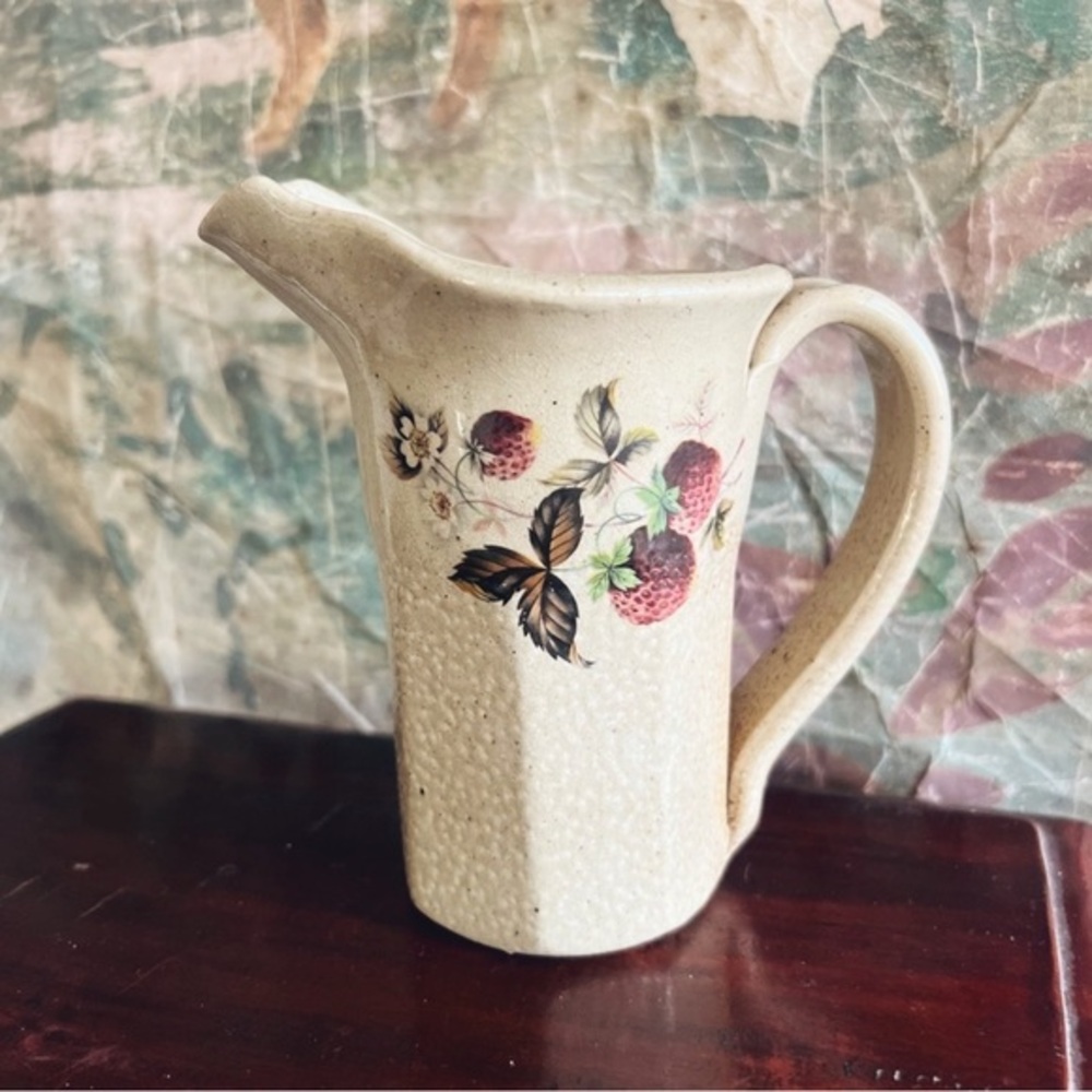 Vintage Strawberry Stoneware Creamer